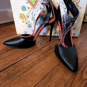 women's pointed closed toe with ankle band pumps sz 7.5